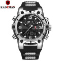 KADEMAN 9055 New Design Brand Digital Watch For Men Quartz Watches Sport Military Wristwatches 30M Waterproof Rubber Strap